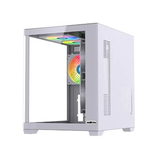 Maxcool Inferno MC5 Micro ATX Gaming Computer Case (White)