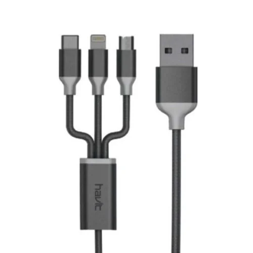 HAVIT H622 1.2M 3-IN-1 MICRO (ANDROID), LIGHTNING (iPHONE) & TYPE-C DATA & CHARGING CABLE
