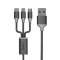 HAVIT H622 1.2M 3-IN-1 MICRO (ANDROID), LIGHTNING (iPHONE) & TYPE-C DATA & CHARGING CABLE
