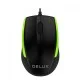 Delux M321BU Wired USB Black Red Optical Mouse