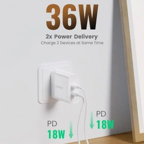 UGREEN CD170 36W 2 Port PD USB C Charger