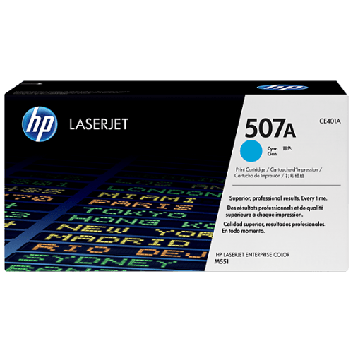 HP 507A Cyan Original LaserJet Toner Cartridge (For CLJ M551N, D, DN)