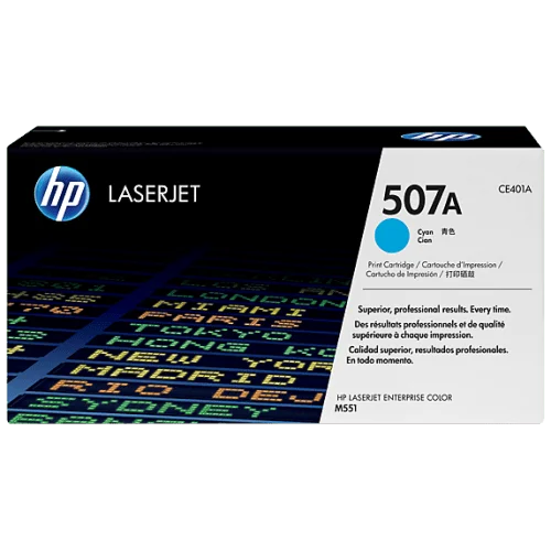 HP 507A Cyan Original LaserJet Toner Cartridge (For CLJ M551N, D, DN)
