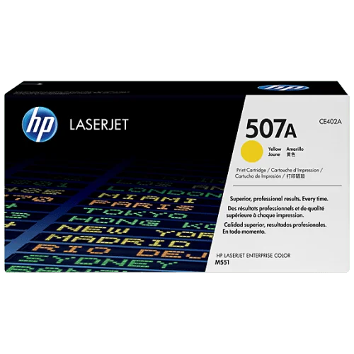 HP 507A Yellow Original LaserJet Toner Cartridge (For CLJ M551N, D, DN)
