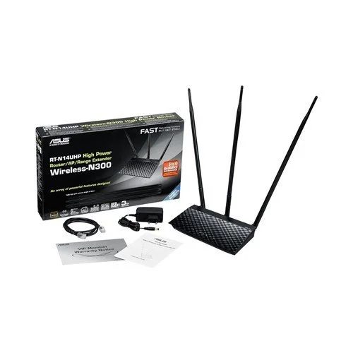 Asus RT-N14UHP High Power N300 3-in-1 Wi-Fi Router  Access Point  Repeater