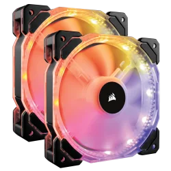 Corsair HD140 RGB LED High Performance 140mm PWM Fan Twin Pack With Controller