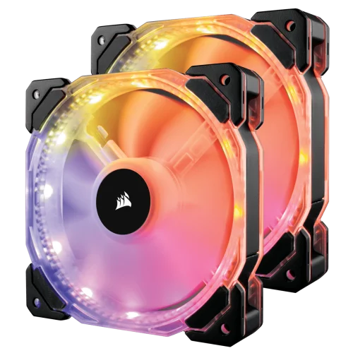 Corsair HD140 RGB LED High Performance 140mm PWM Fan Twin Pack With Controller