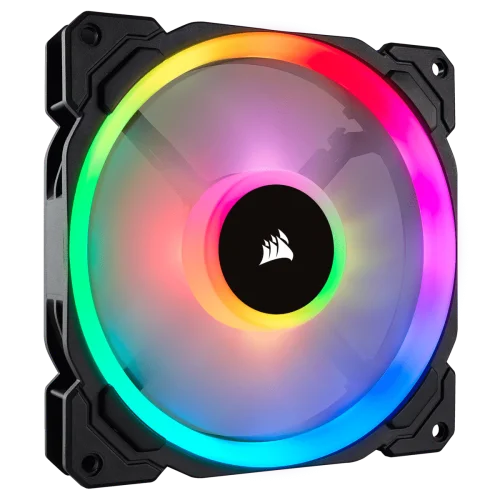 Corsair LL140 RGB 140mm Dual Light Loop RGB LED PWM Fan — 2 Fan Pack With Lighting Node PRO