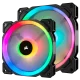 Corsair LL140 RGB 140mm Dual Light Loop RGB LED PWM Fan — 2 Fan Pack With Lighting Node PRO