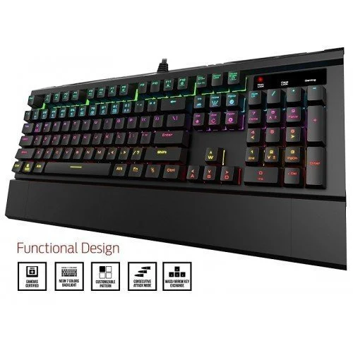 Gamdias GKB3000 HERMES 7 Wired Mechanical RGB Gaming Keyboard