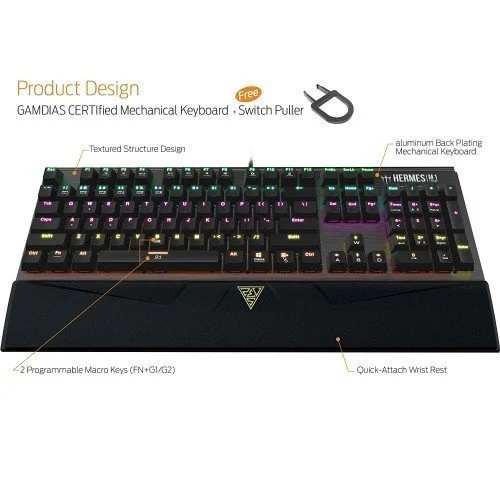 GAMDIAS HERMES M1 7 Color Mechanical Keyboard