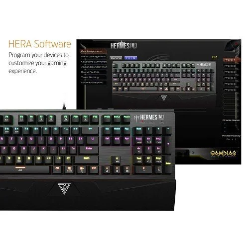 GAMDIAS HERMES M1 7 Color Mechanical Keyboard