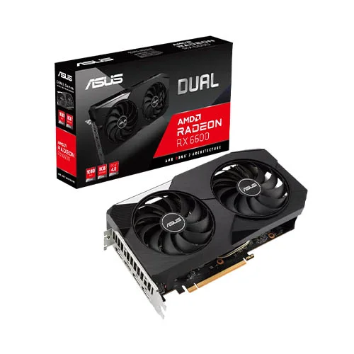 Asus Dual Radeon RX 6600 8GB GDDR6 Graphics Card