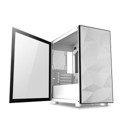 Aigo DarkFlash DLM21 Tempered Glass Micro ATX Gaming Casing (WHITE)