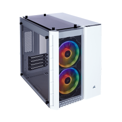 Corsair Crystal Series 280X RGB Tempered Glass Micro ATX PC Case (White)