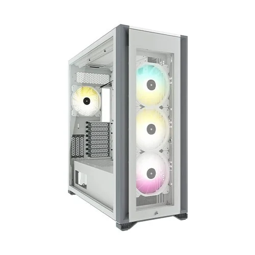 Corsair iCUE 7000X RGB Tempered Glass Full-Tower Atx Case (White)