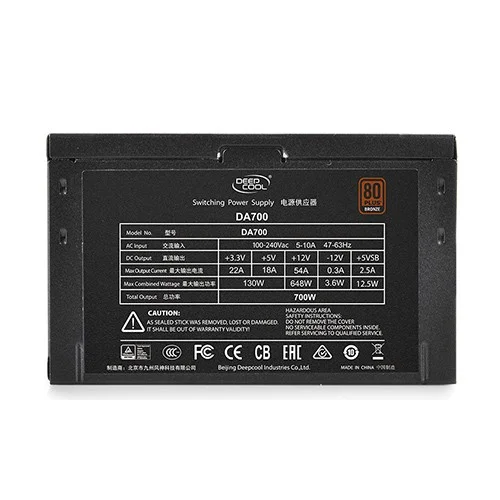Deepcool DA700 700W 80 Plus Bronze Power Supply