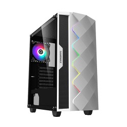 GameMax White Diamond Mid Tower PC Gaming Casing