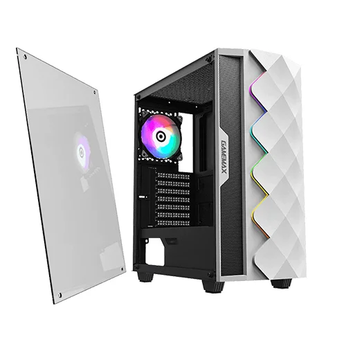 GameMax White Diamond Mid Tower PC Gaming Casing