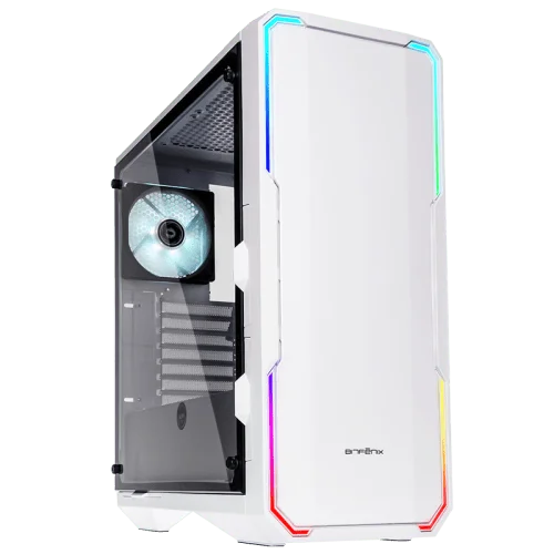 BitFenix Enso ATX Mid Tower Tempered Glass Window White Gaming Case