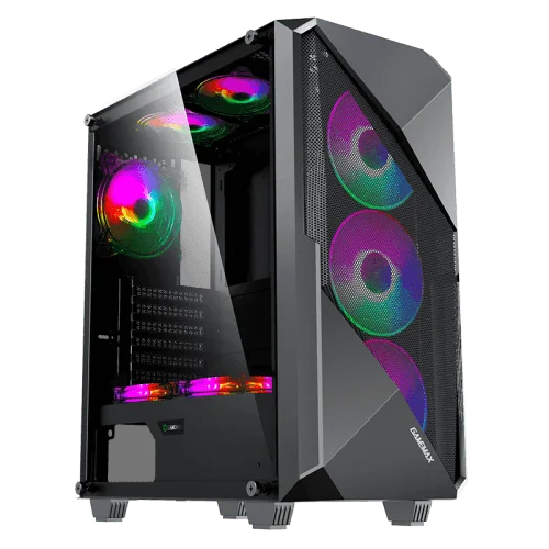 Gamemax Revolt 3606 Tempered Glass ATX ARGB Gaming Casing (Black)