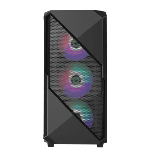 Gamemax Revolt 3606 Tempered Glass ATX ARGB Gaming Casing (Black)