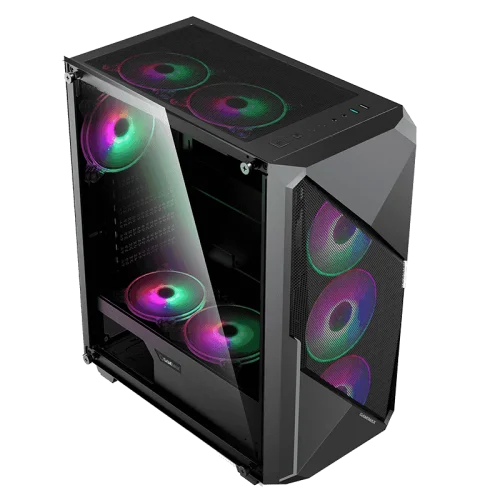 Gamemax Revolt 3606 Tempered Glass ATX ARGB Gaming Casing (Black)