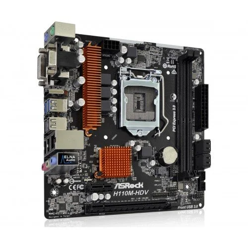 Asrock H110M-HDV R3.0 Super Alloy Micro ATX Motherboard