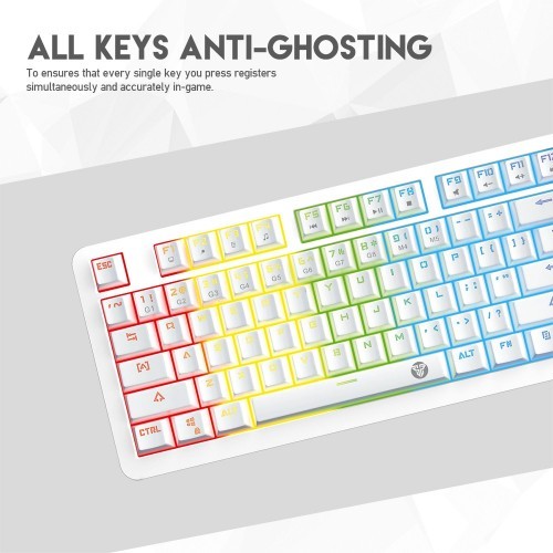 Fantech MK852 Max Core Space Edition Mechanical USB Gaming Keyboard White ( With 2 Port USB Hub)