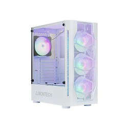 Montech X1 MESH White Tempered Glass ATX Mid-Tower Gaming Casing