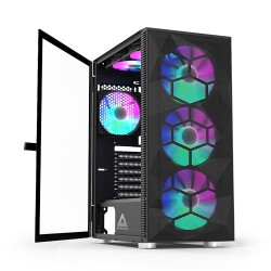 Montech X3 Mesh RGB Lighting Tempered Glass Atx Gaming Case (Black)