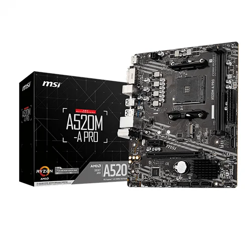 MSI A520M-A PRO AM4 AMD ATX MOTHERBOARD