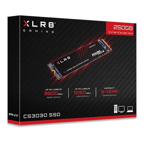 PNY CS3030 250GB M.2 NVME SSD