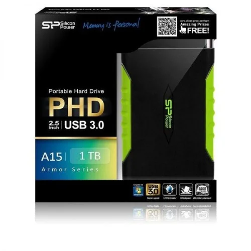 Silicon Power ARMOR A15 SP010TBPHDA15S3L 1TB Rubber
