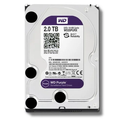 WESTERN DIGITAL 2TB SATA PURPLE INTERNAL HARD DISK