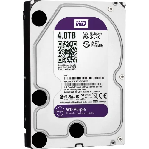 WESTERN DIGITAL WD40EZRZ 4TB PURPLE DESKTOP HDD