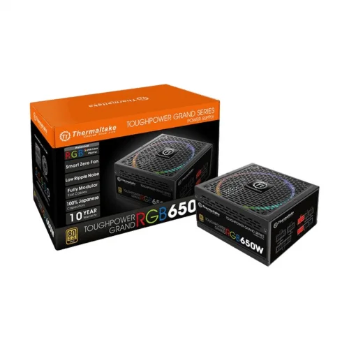 Thermaltake Toughpower Grand Fully Modular 650W ATX RGB Fan 80Plus Gold Power Supply