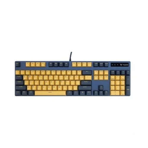 Rapoo V500 PRO Backlit USB Mechanical Gaming Keyboard Yellow and Blue
