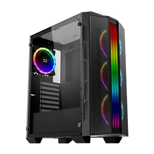Xigmatek Trident Tempered Glass Atx Mid Tower Gaming Casing (Black)