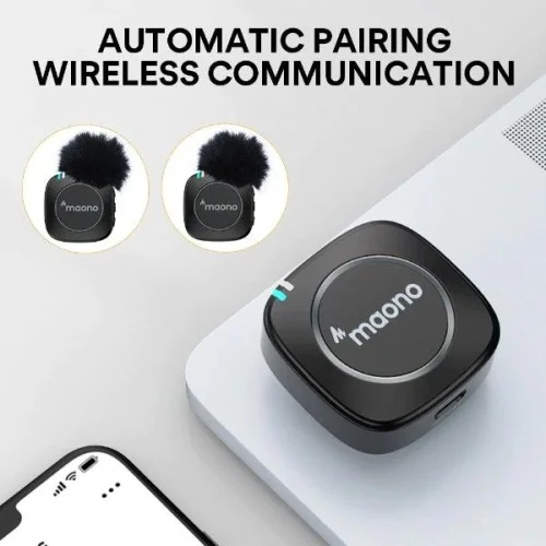 MAONO WM820 A2 Real-time Monitoring and Mute 2-Person Wireless Mic