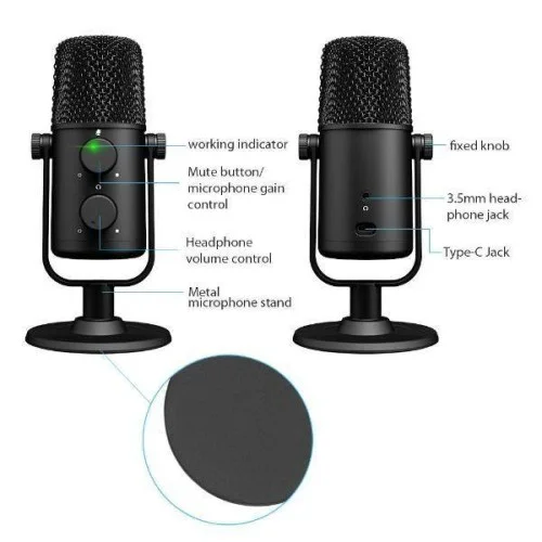 MAONO AU-902 USB Condenser Podcast Microphone