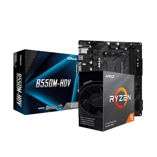 AMD RYZEN 5 3600 PROCESSOR & ASROCK B550M-HDV DDR4 MOTHERBOARD COMBO
