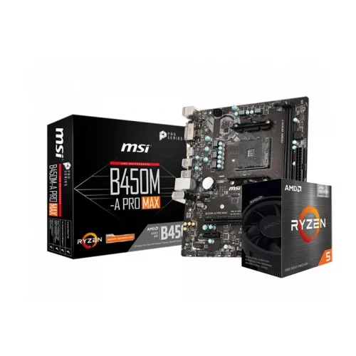 AMD RYZEN 5 PRO 4650G PROCESSOR & MSI B450M-A PRO MAX AMD AM4 Motherboard COMBO