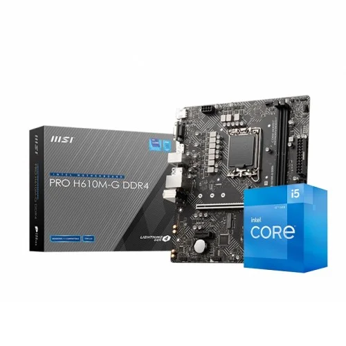 INTEL CORE I5-12400 PROCESSOR & MSI PRO H610M-G Motherboard COMBO