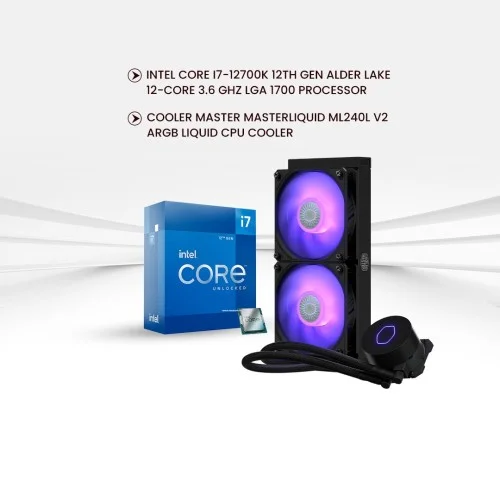 INTEL CORE I7-12700K PROCESSOR & MASTERLIQUID ML240L V2 CPU COOLER COMBO