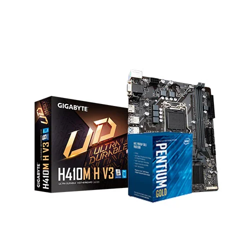 INTEL PENTIUM GOLD G6405 PROCESSOR & GIGABYTE H410M H V3 MOTHERBOARD COMBO