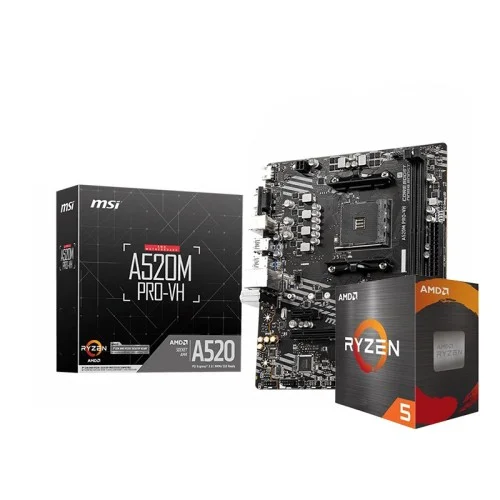 AMD RYZEN 5 4600G PROCESSOR & MSI A520M PRO-VH MOTHERBOARD COMBO