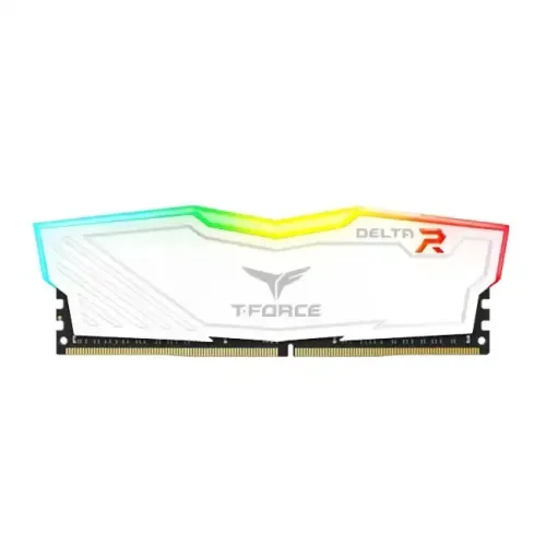 Team T-Force Delta 8GB 3200MHz DDR4 RGB White Desktop Gaming RAM