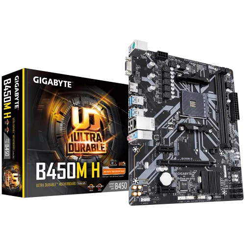 GIGABYTE B450M H Ultra Durable AMD AM4 Micro-ATX Motherboard