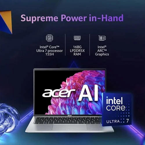 Acer Swift Go 14 SFG14-73T Core Ultra 7 155H 16GB RAM 1TB SSD 14 inch WUXGA Touch Laptop